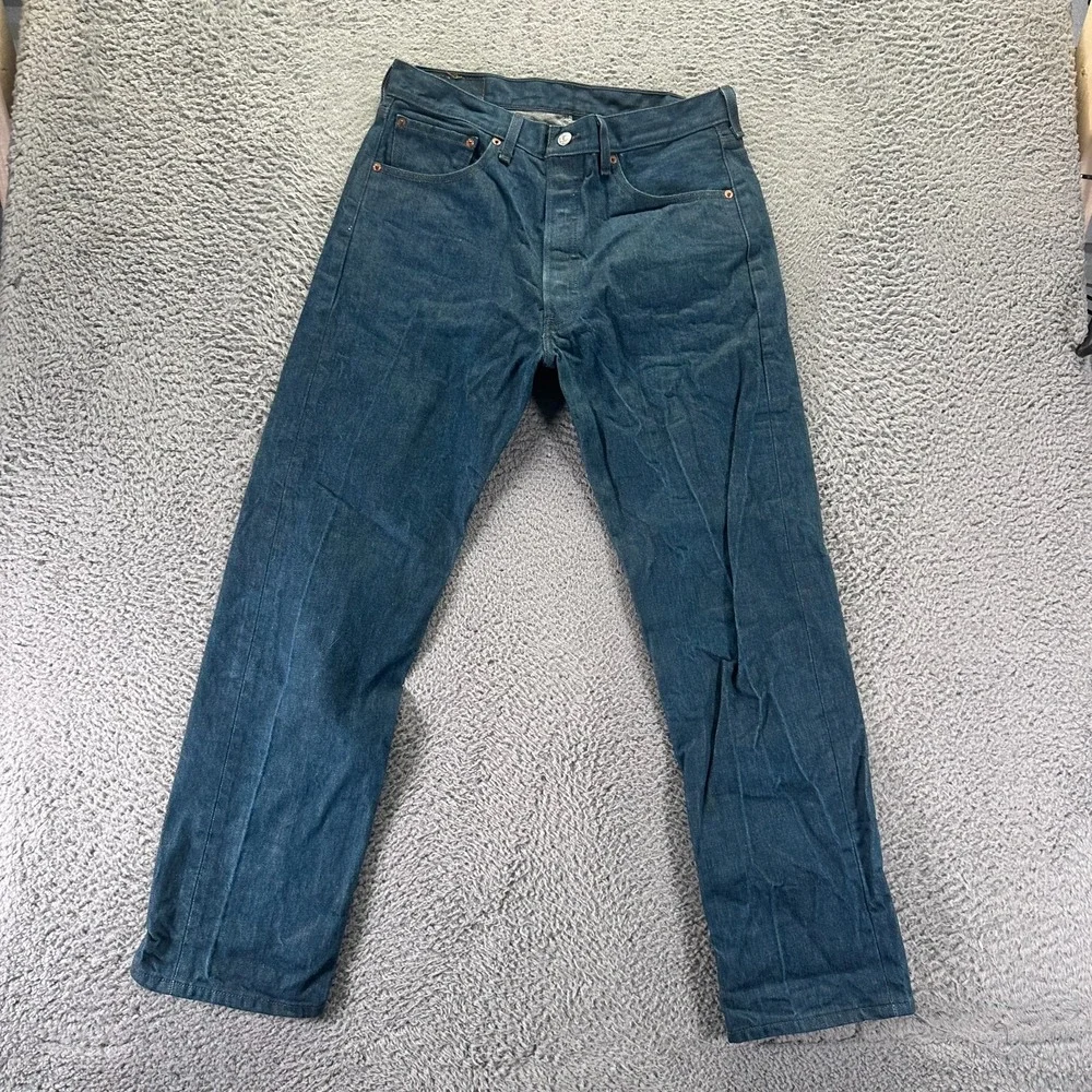 VTG Levi's 501 Jeans Mens 34x30 Blue Cotton Denim Straight Workwear Button-Fly